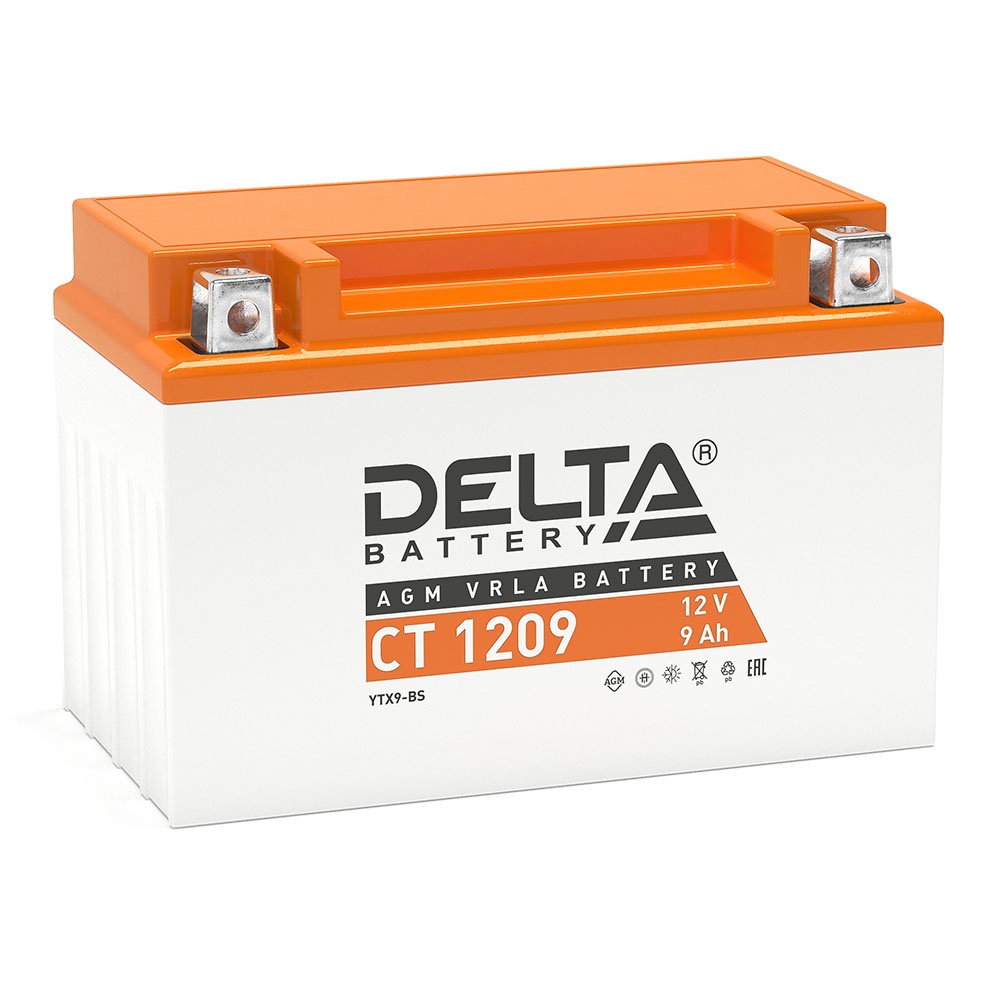 Аккумулятор Delta CT 1209 (12В | 9Ач) YTX9, YTX9-BS Аккумулятор Delta CT 1209 (12В | 9Ач) YTX9, YTX9-BS
