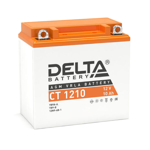 Аккумулятор Delta CT 1210 (12В | 10Ач) YB9A-A, YB9-B,12N9-4B-1