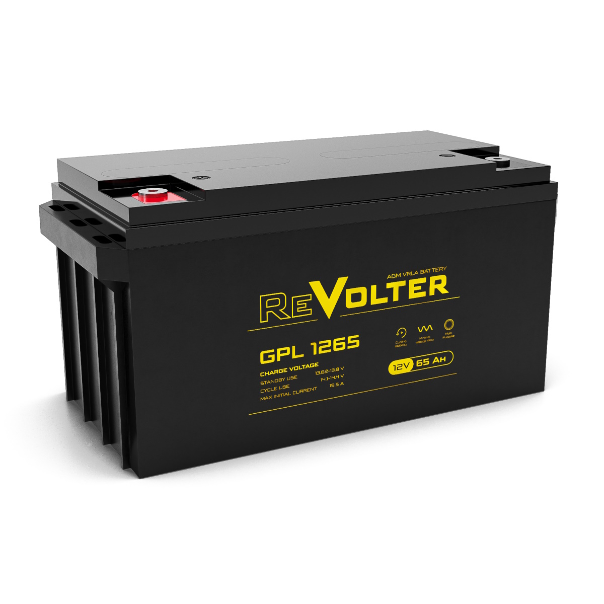 Аккумулятор ReVolter GPL 1265 (12В | 65Ач) Аккумулятор ReVolter GPL 1265 (12В | 65Ач)